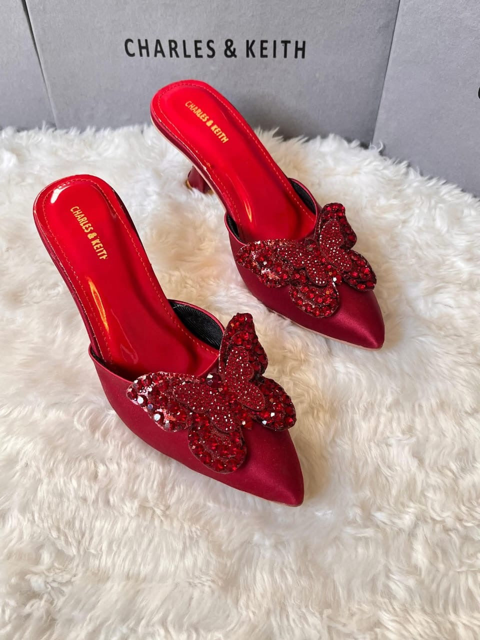 BELLARIA CHARLES HEEL - GLOSS RED
