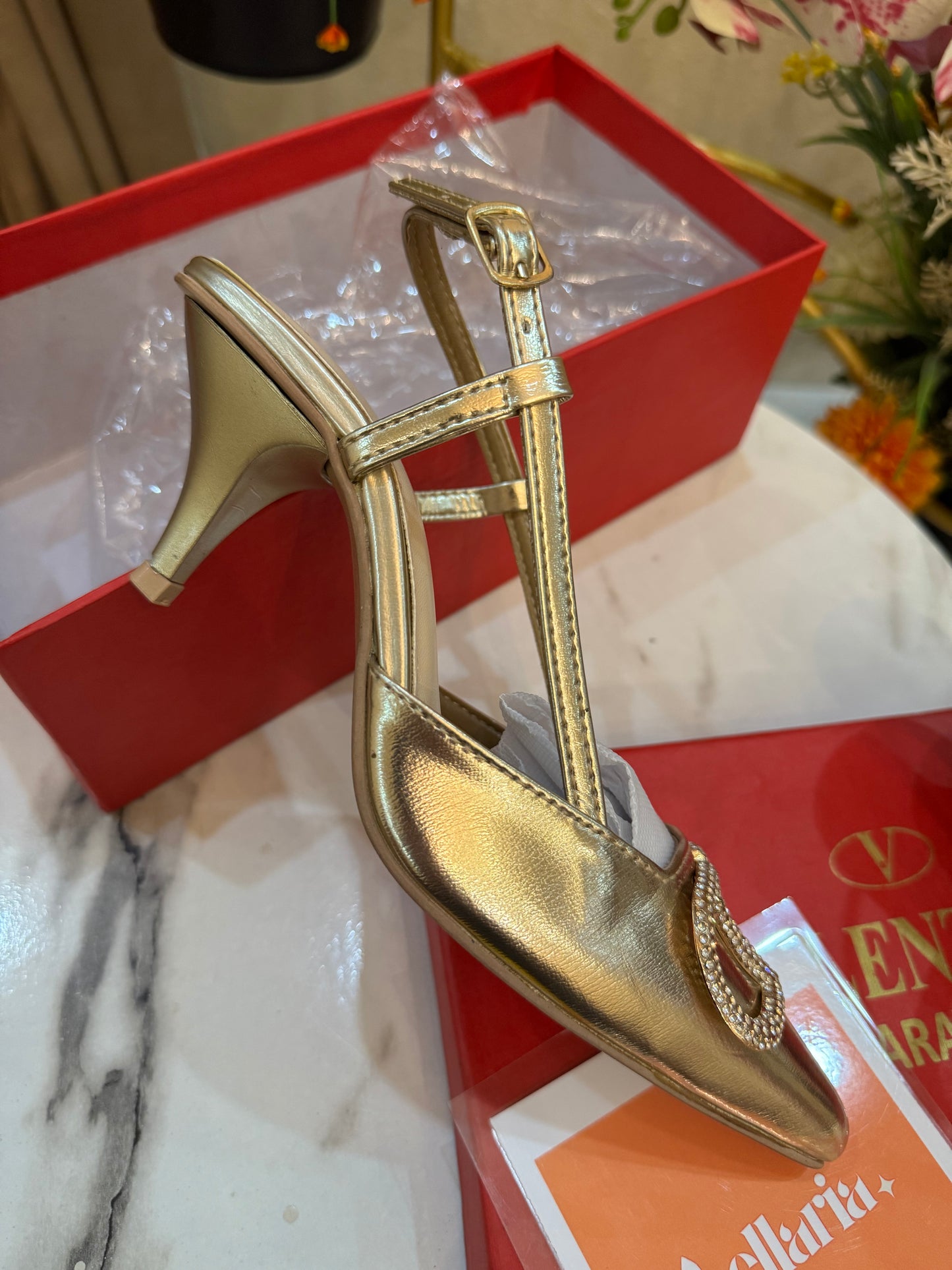VLTN STARLET HEEL - GOLD (premium batch) 2.5 inches heel