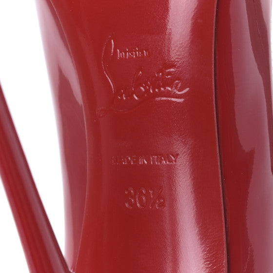 LOUBOUTIN PATENT HEEL - RED
