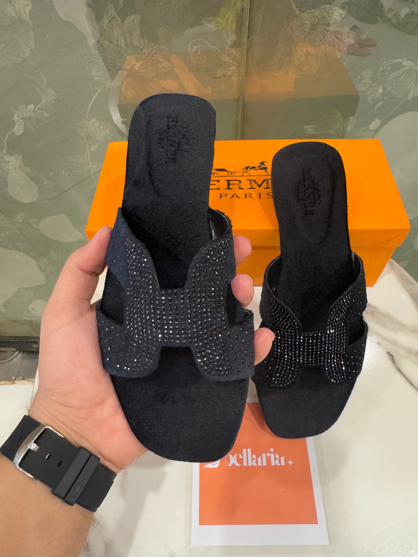 BELLARIA HENNA FLATS - Black