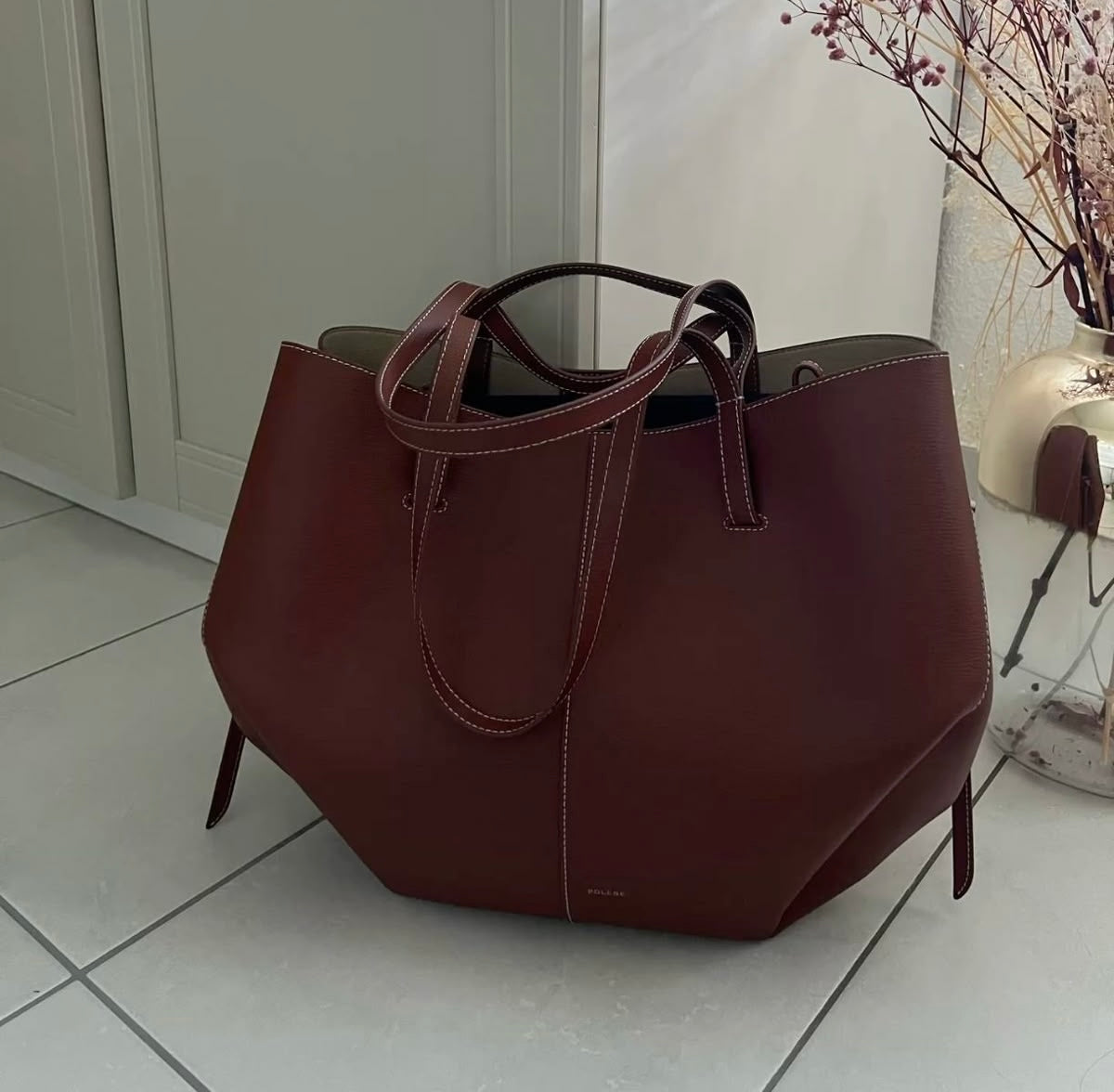Poleene Cyme Tote bag - Burgundy