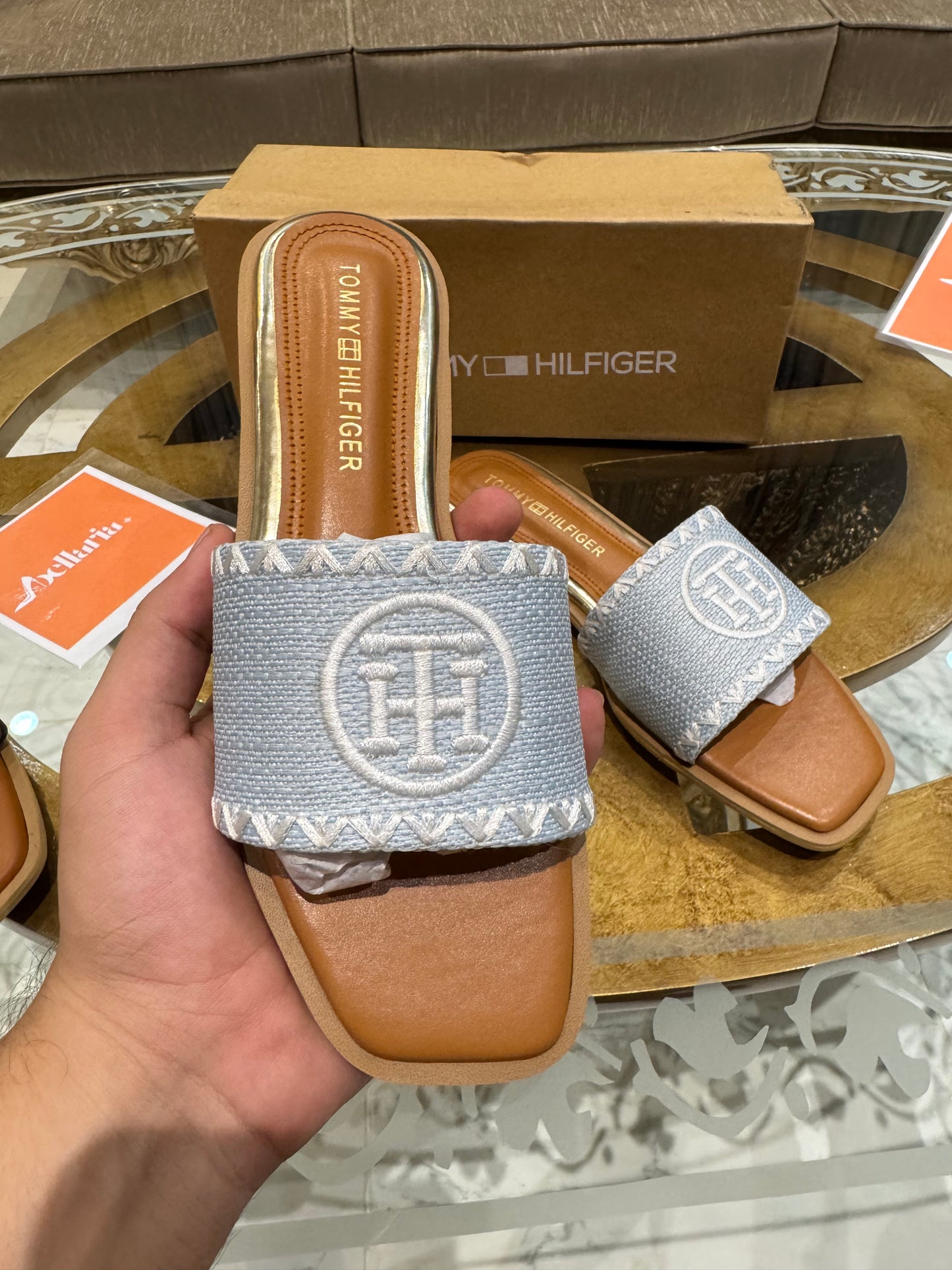 Hilfiger pezley slides - Skyblue