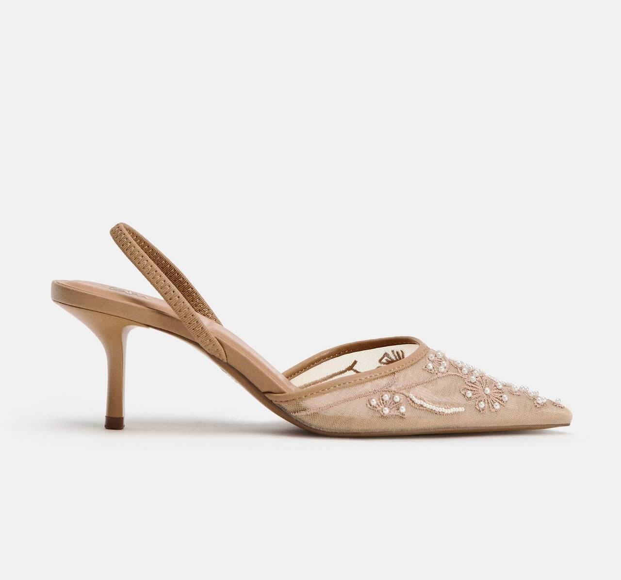 ORIG ZR EMBROIDERY SLING BACK - Beige