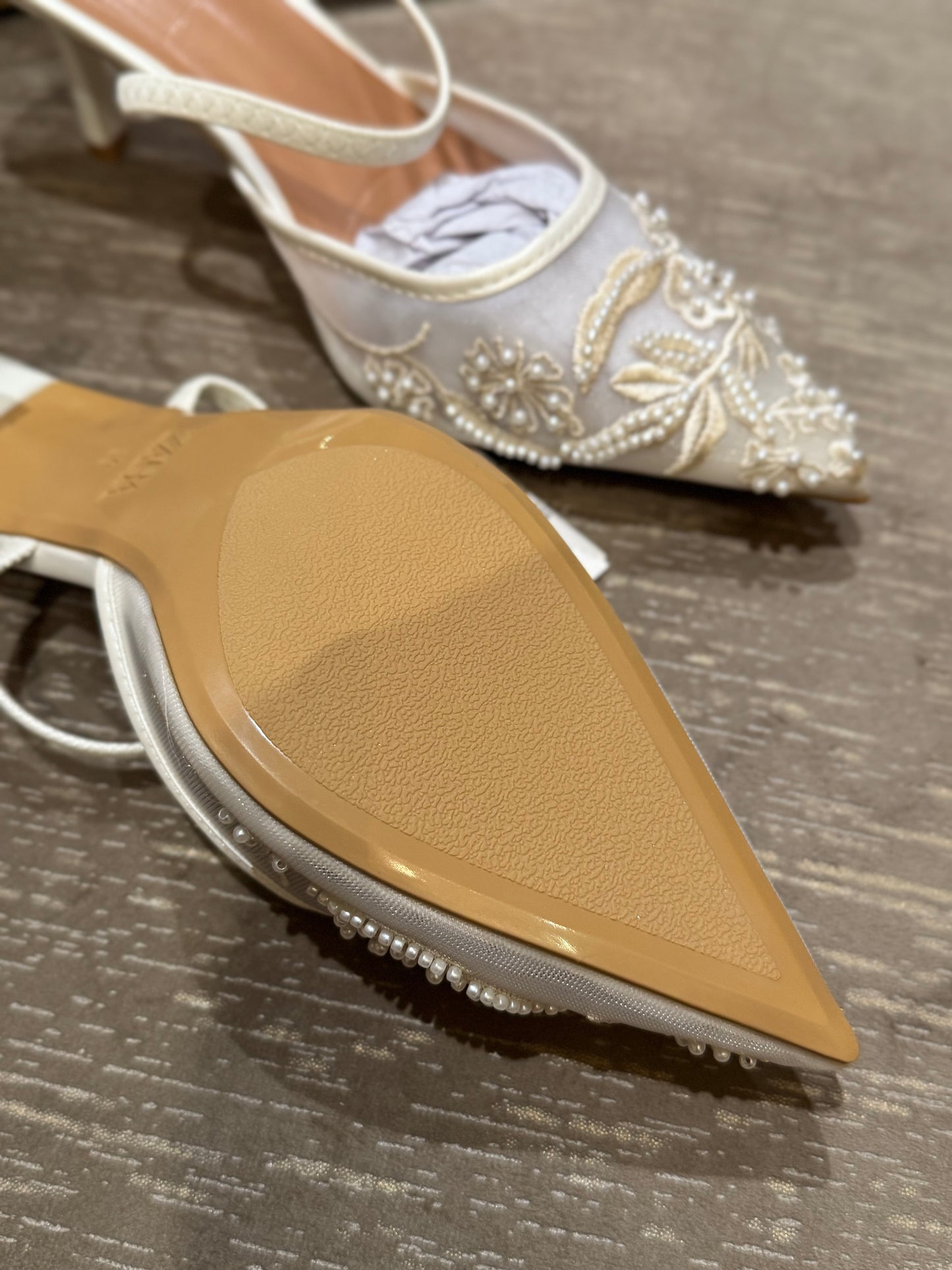 ORIG ZR EMBROIDERY SLING BACK - White