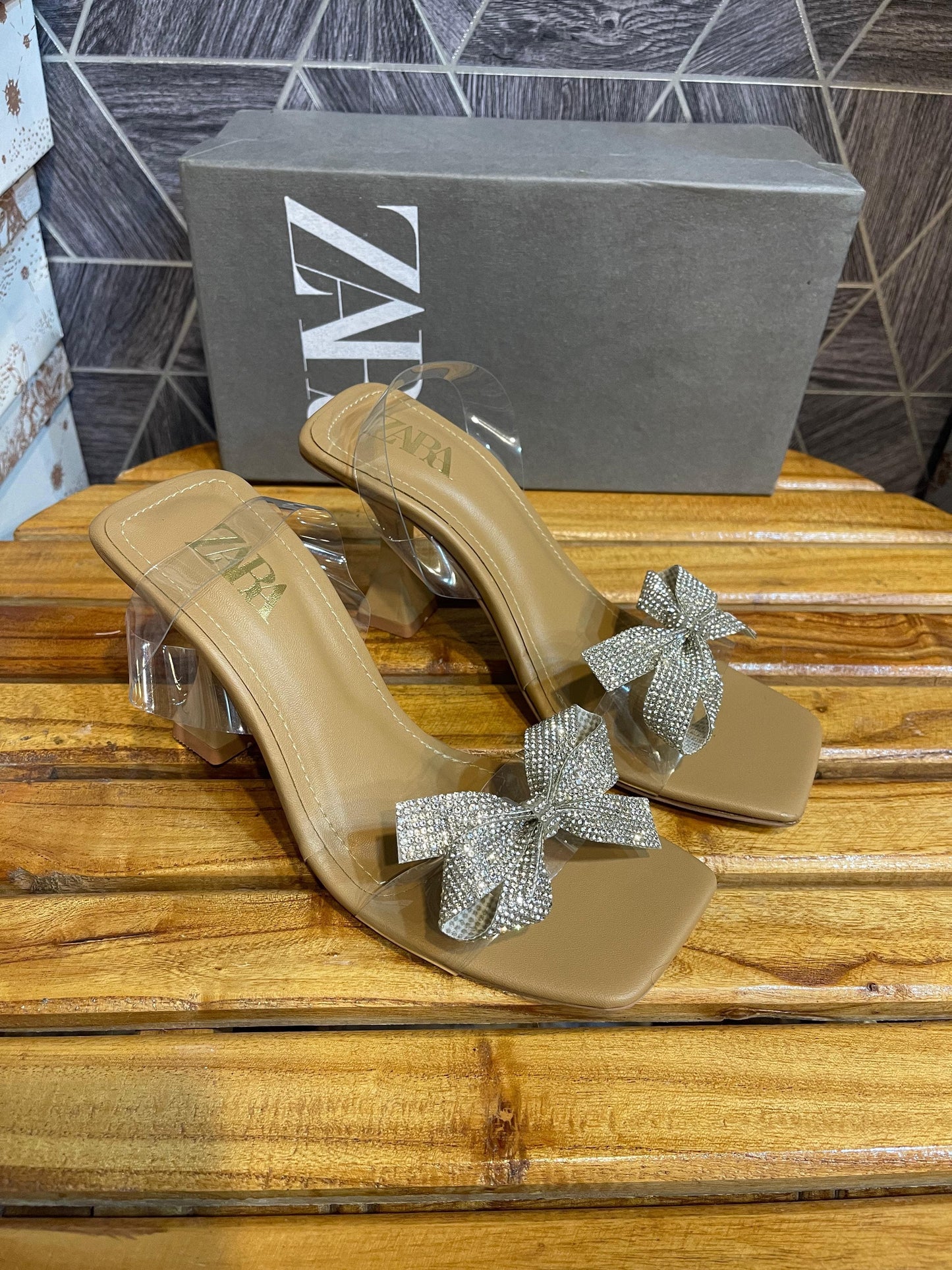 ZR BOW HEEL - BEIGE