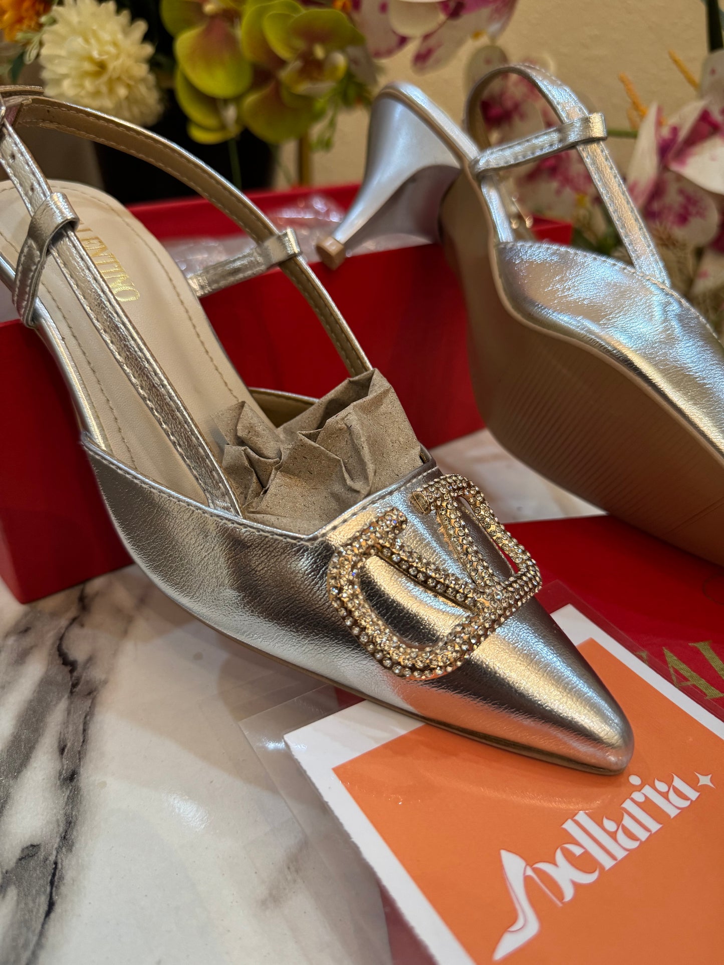 VLTN STARLET HEEL - SILVER (premium batch) 2.5 inches heel