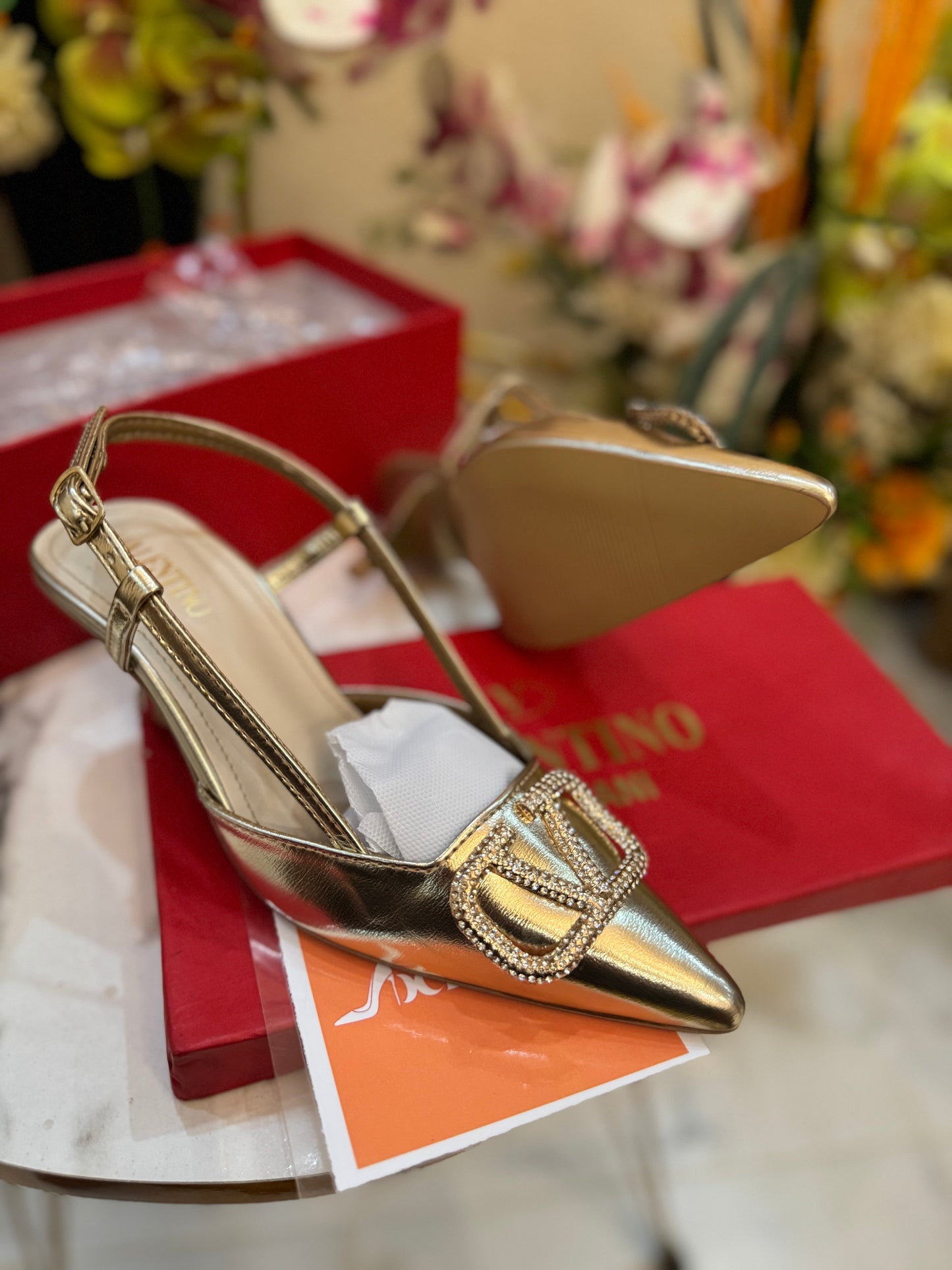 VLTN STARLET HEEL - GOLD (premium batch) 2.5 inches heel