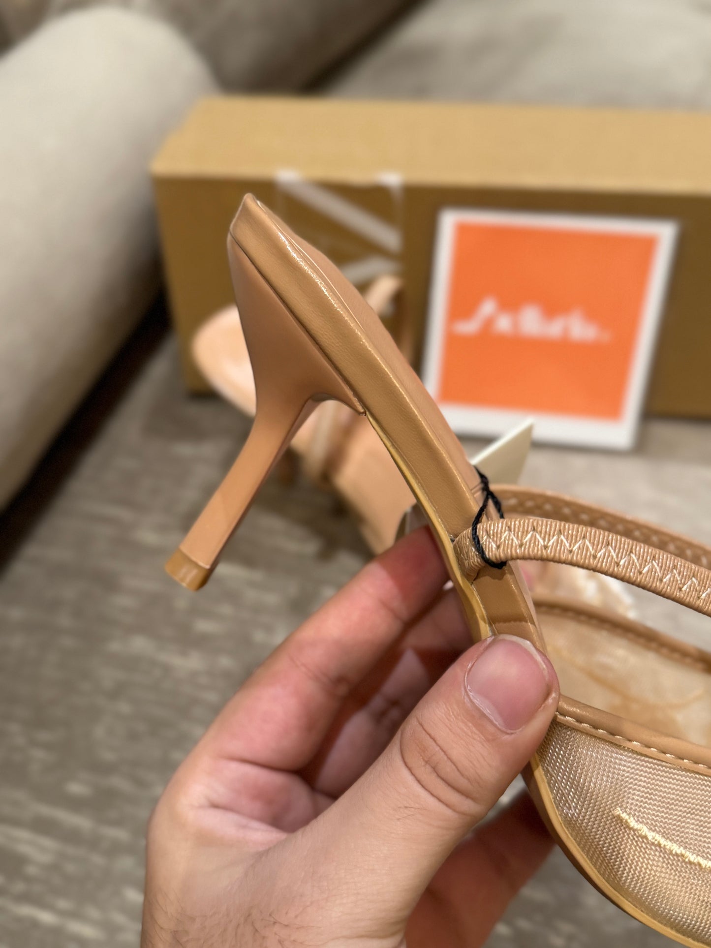 ORIG ZR EMBROIDERY SLING BACK - Beige