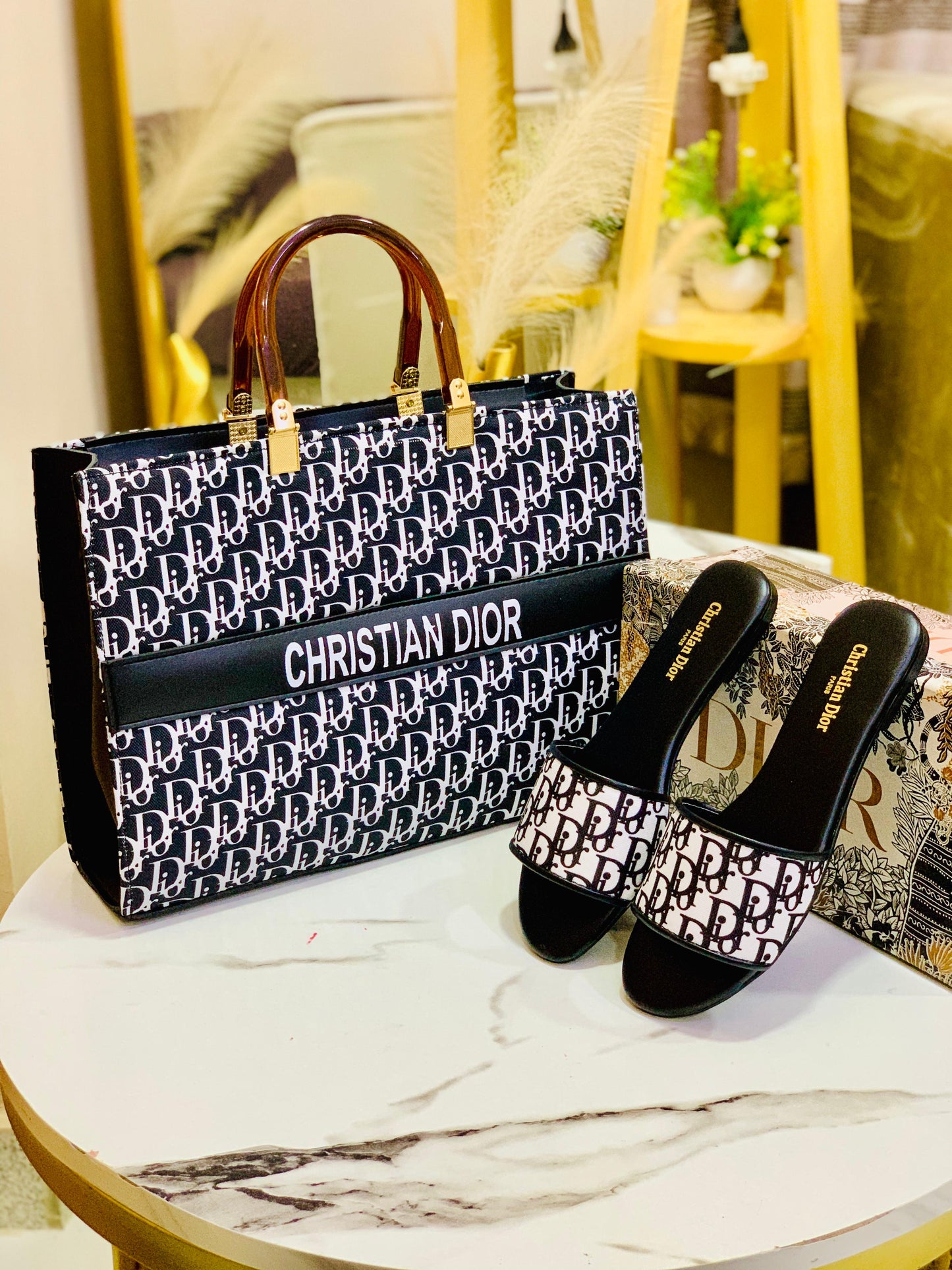 DIOOR COMBO - BAG AND SLIPPER