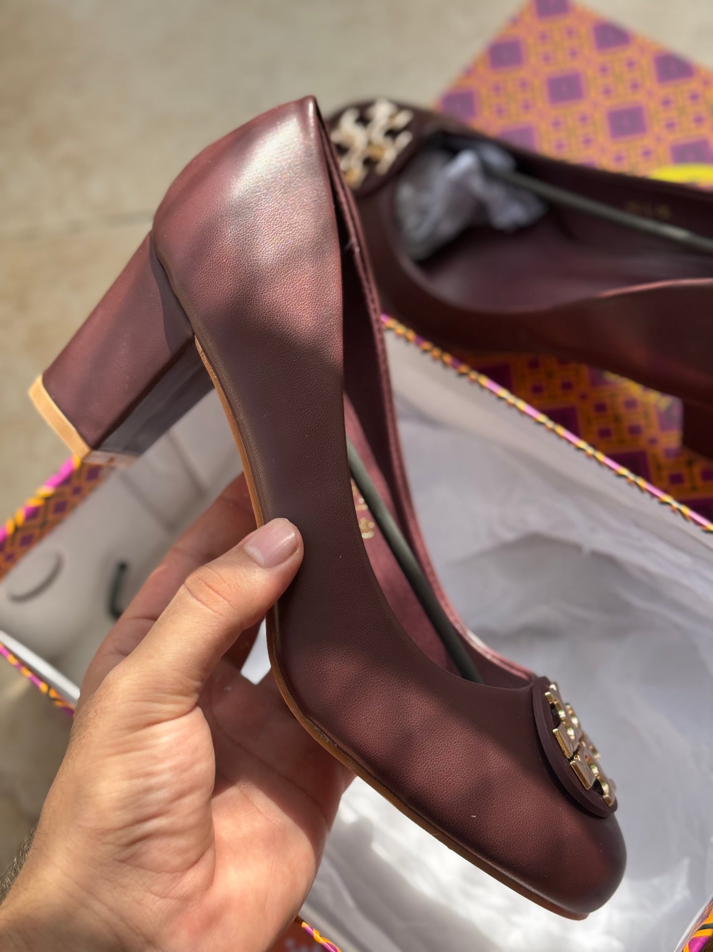 TORY COURT SHOES - Maroon PREMIUM