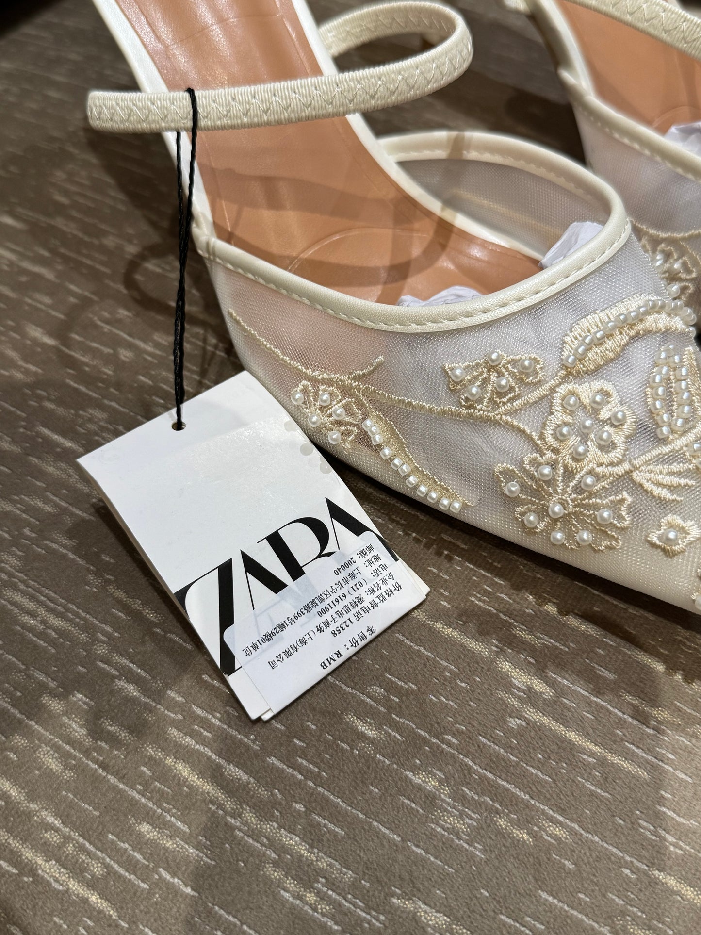 ORIG ZR EMBROIDERY SLING BACK - White