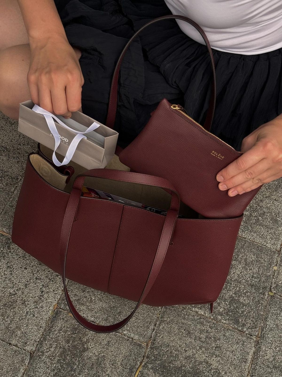 Poleene Cyme Tote bag - Burgundy