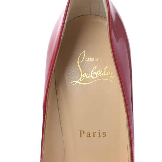 LOUBOUTIN PATENT HEEL - RED