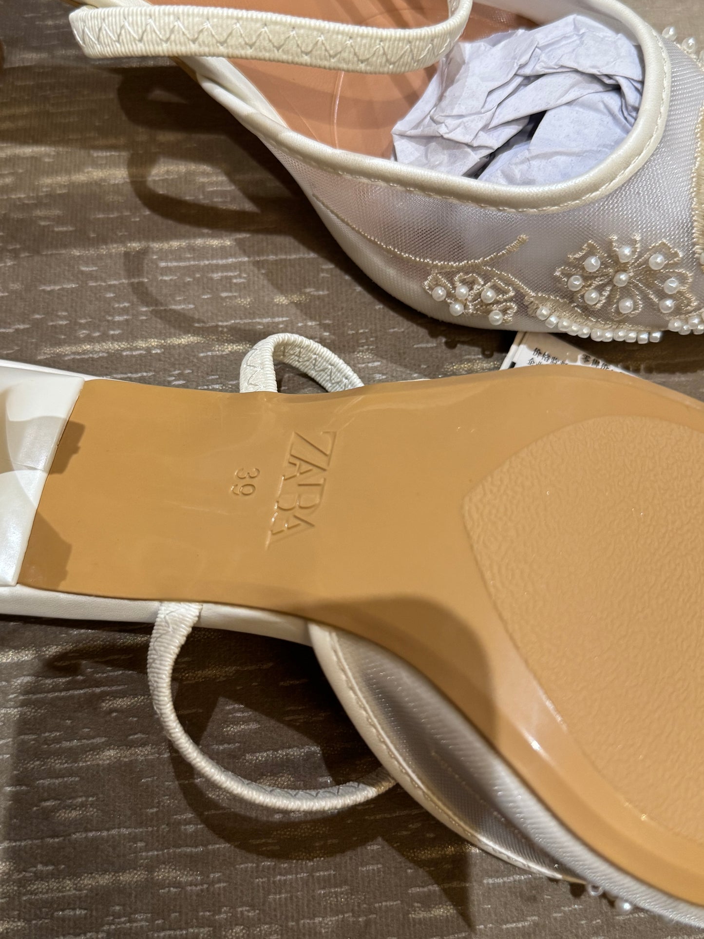 ORIG ZR EMBROIDERY SLING BACK - White