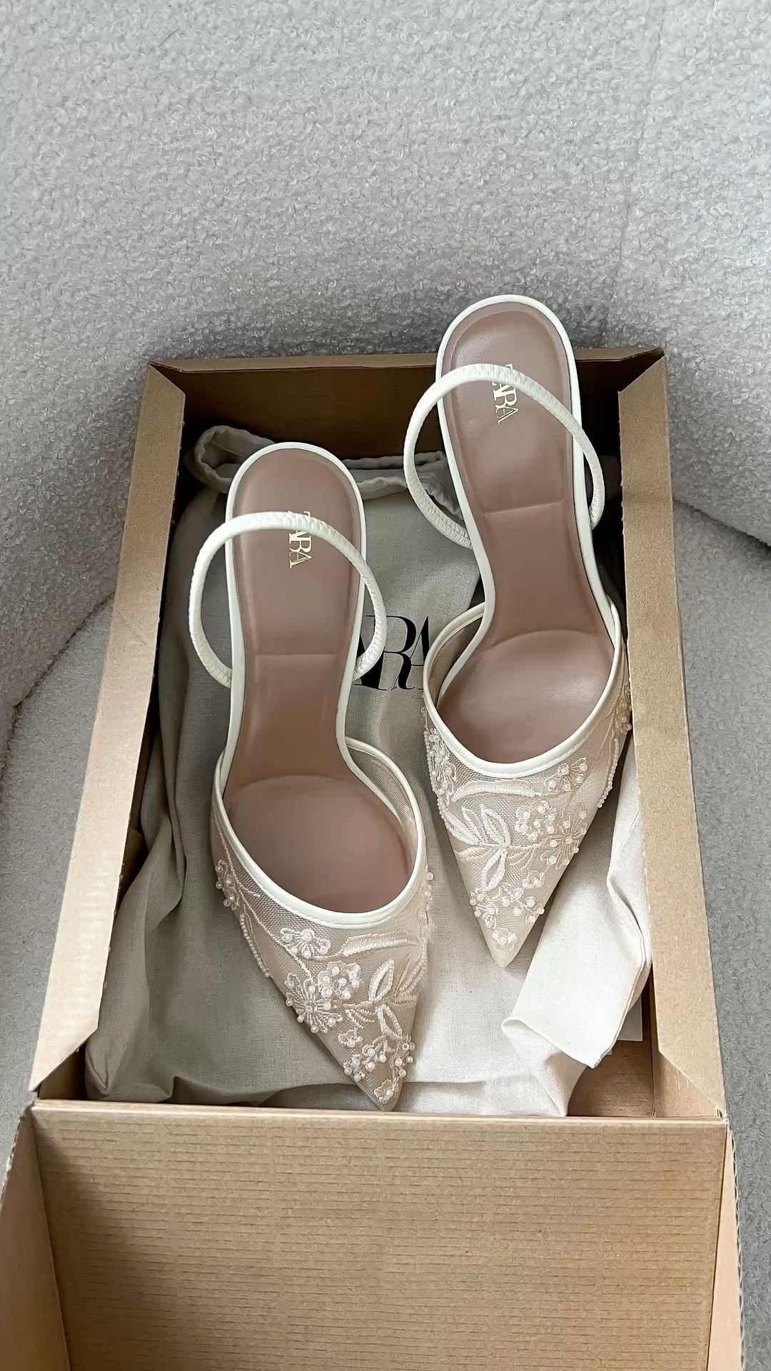 ORIG ZR EMBROIDERY SLING BACK - White