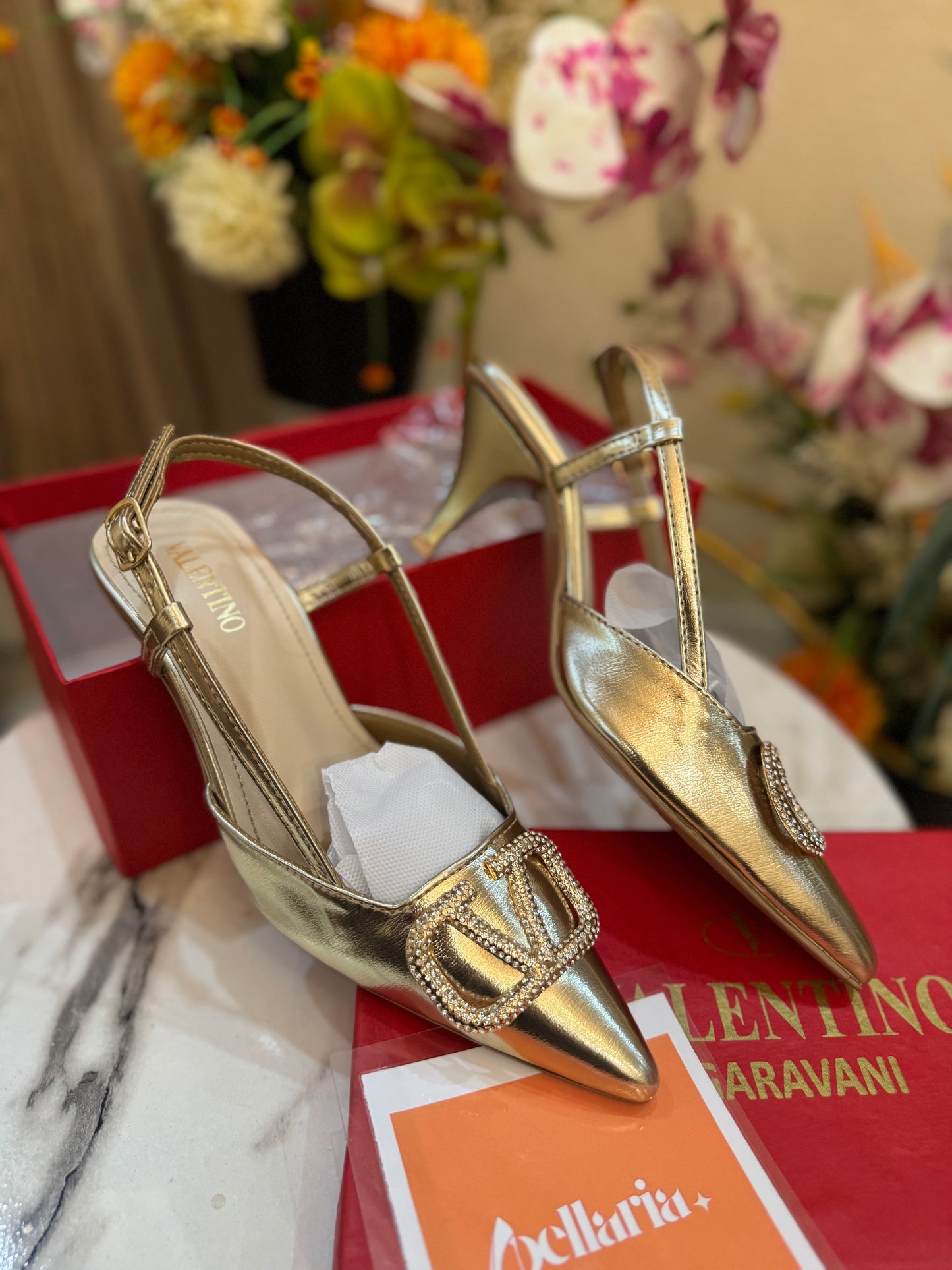 VLTN STARLET HEEL - GOLD (premium batch) 2.5 inches heel