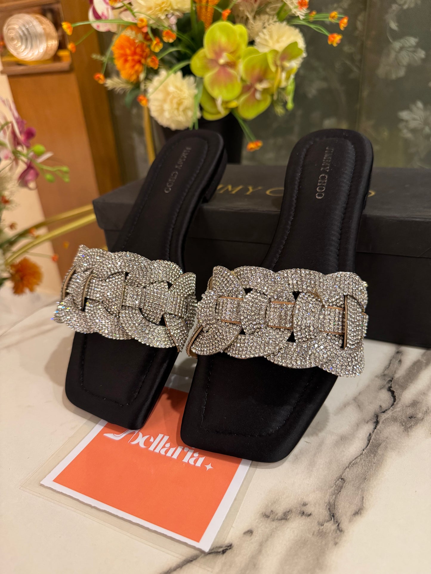 BELLARIA LATIN FLATS - BLACK