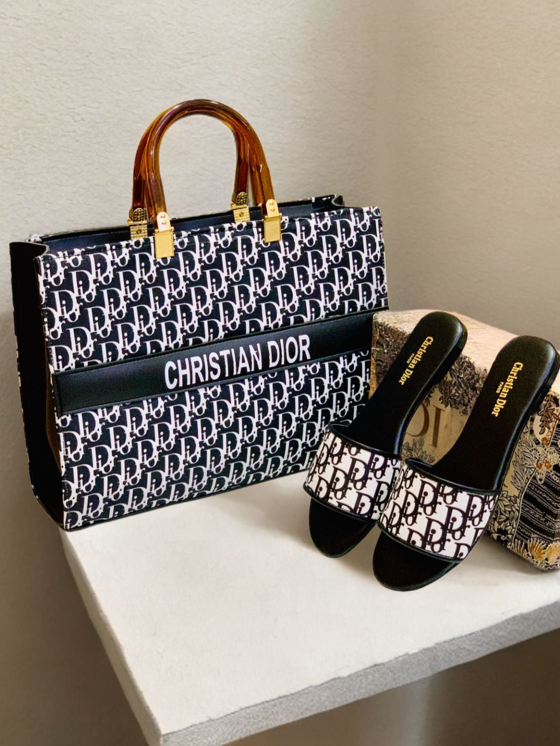 DIOOR COMBO - BAG AND SLIPPER