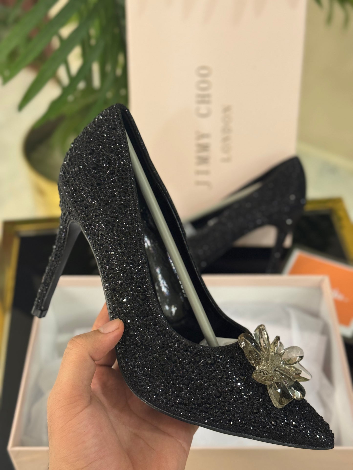 JIMMY CHO GODIVA HEEL - BLACK