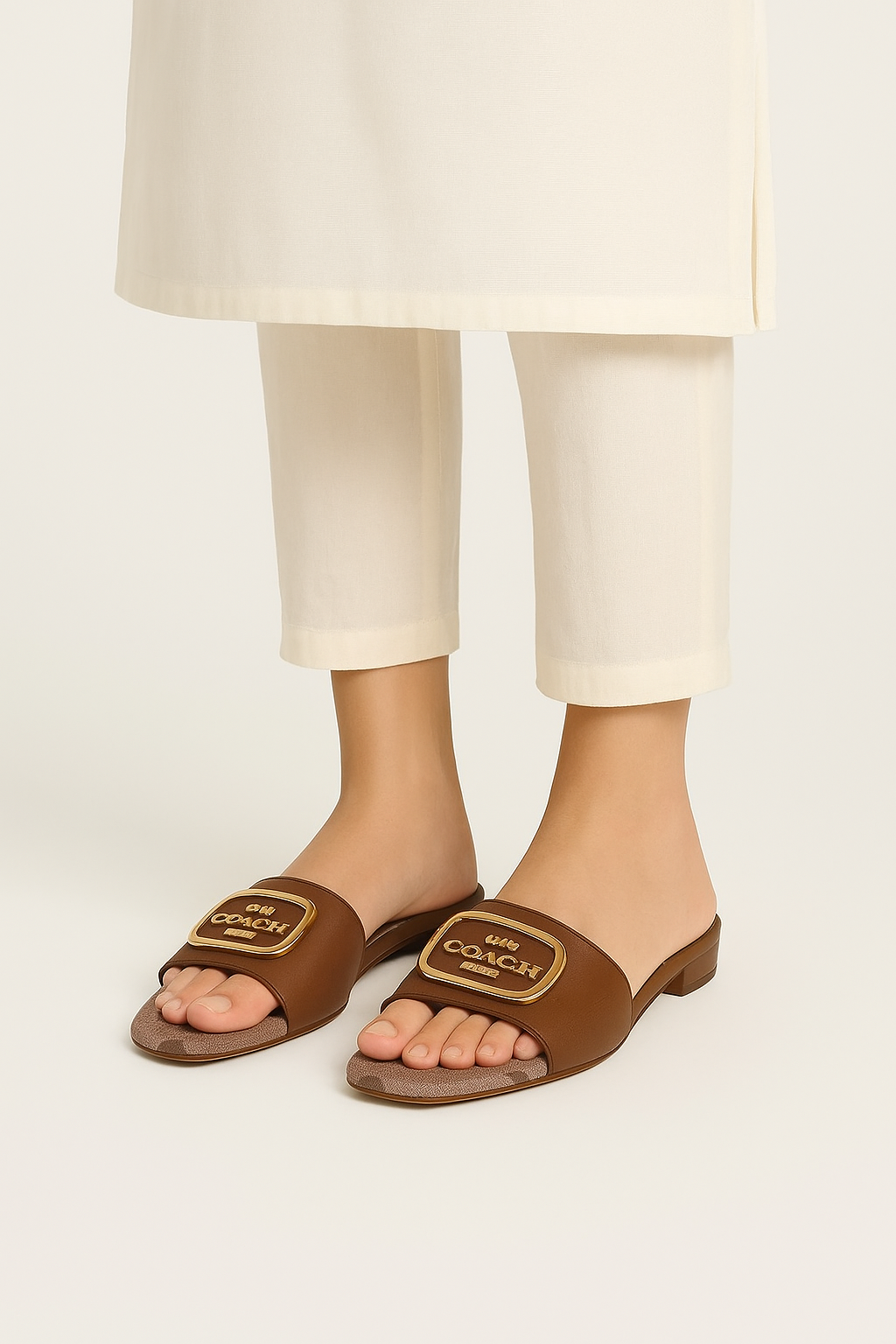 BELLARIA EVY SLIDES - MONOGRAM