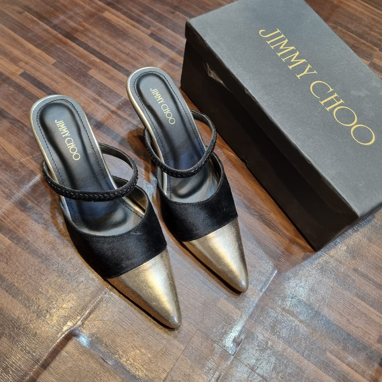 BELLARIA TWO-TONE STEP HEELS