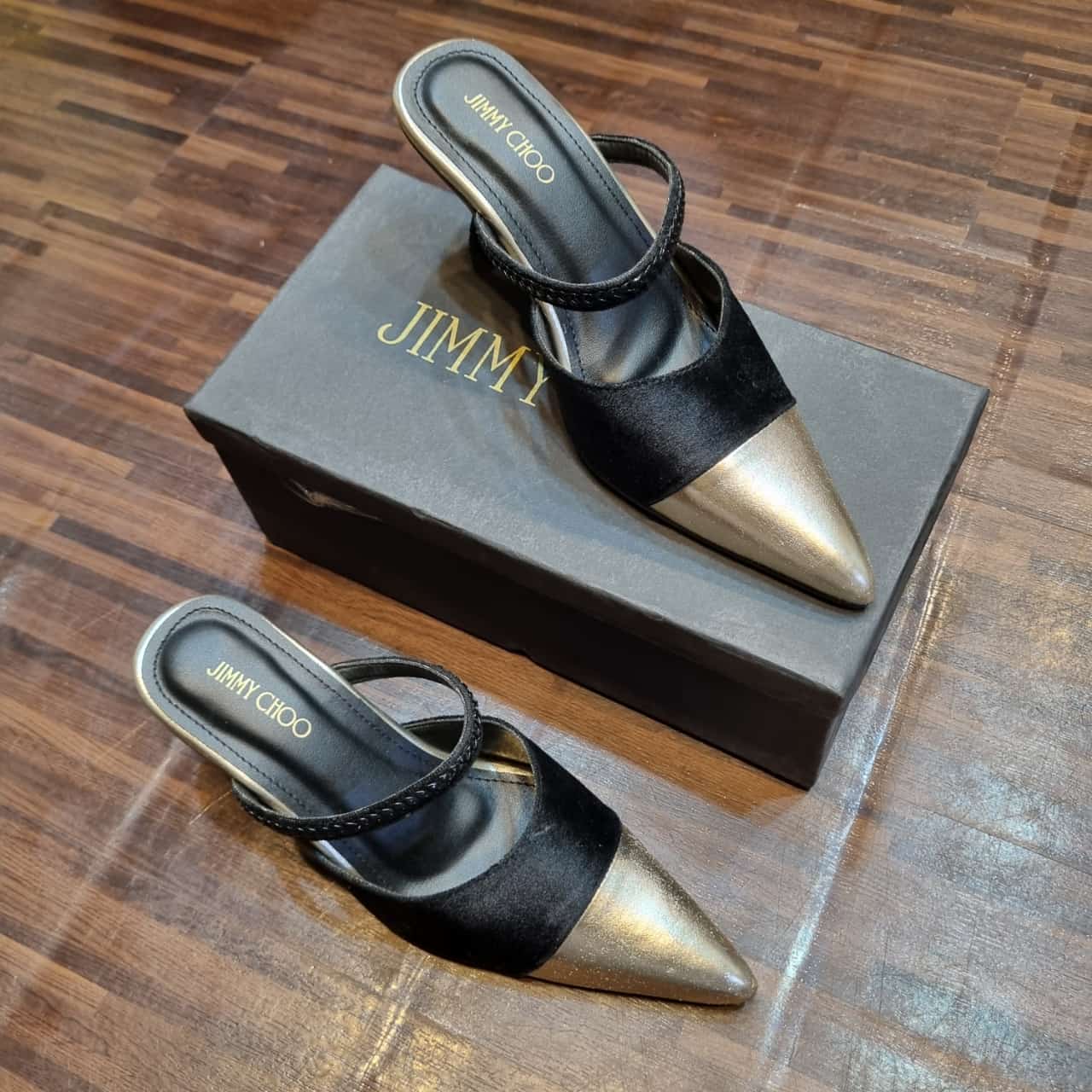 BELLARIA TWO-TONE STEP HEELS