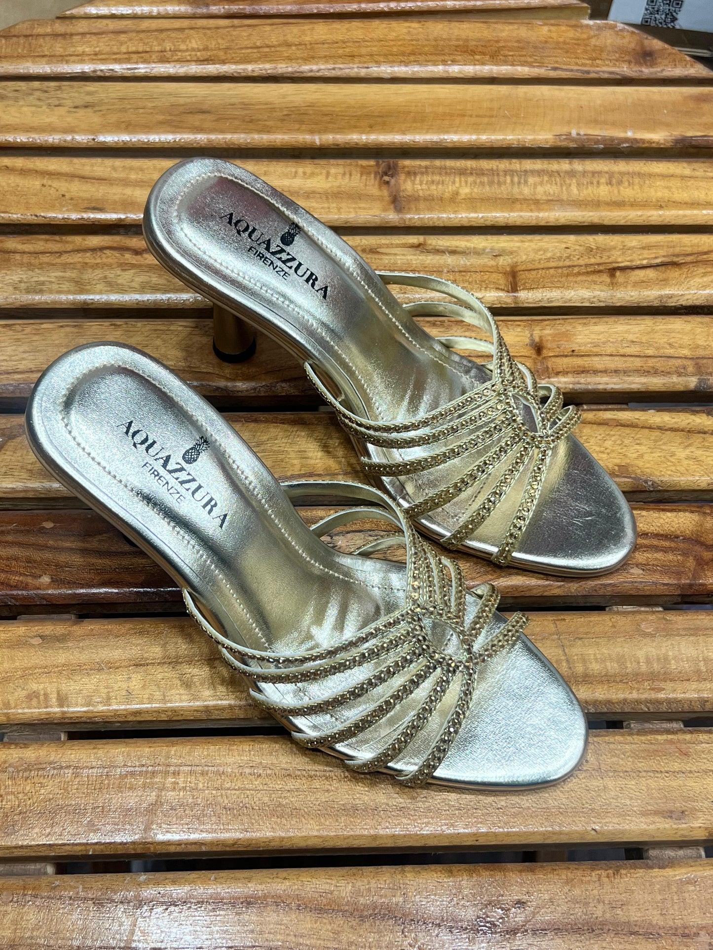 BELLARIA AQUA EMBR HEEL - GOLDEN