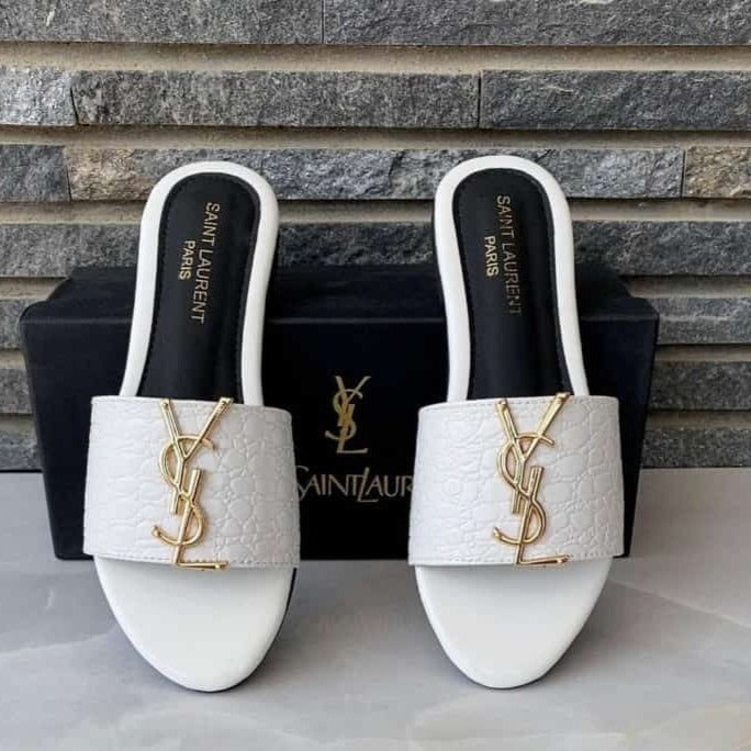 YSL SLIDES ( WHITE )
