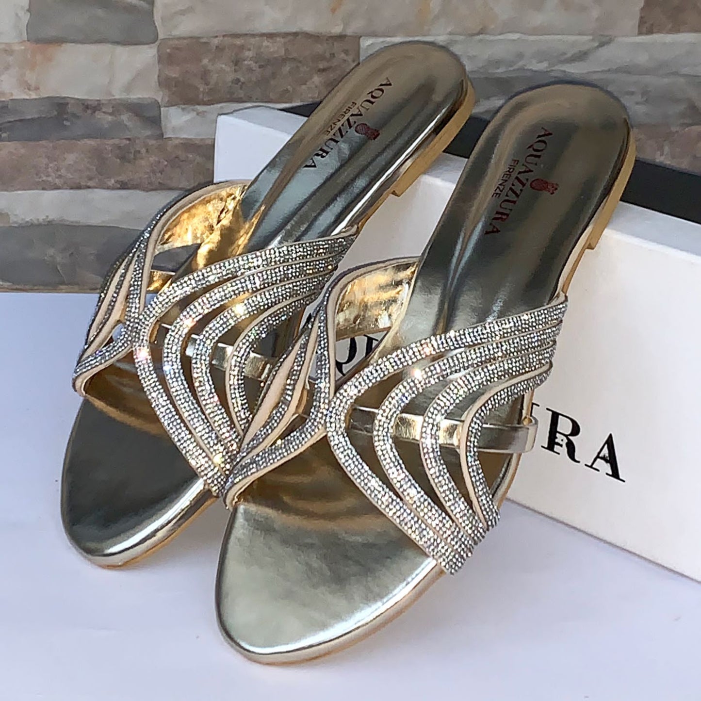 BNS PRIME RHINESTONE FLAT - GOLD | Flats, Footwear, View all footwear, View All- Shoes | bnsofficial