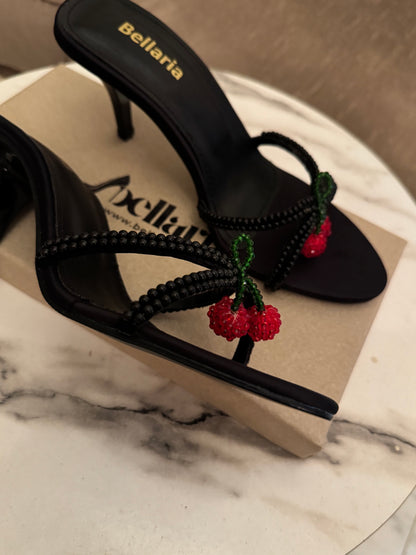 CHERRY KITTEN HEELS