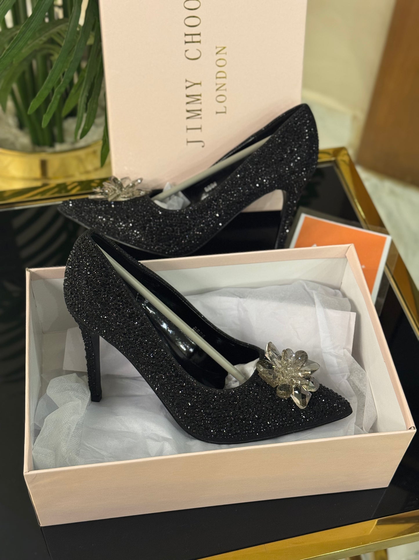 JIMMY CHO GODIVA HEEL - BLACK