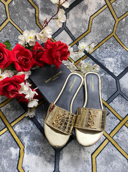YSL SLIDES ( GOLD )