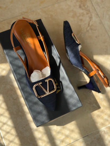 VLT LUNA BLUE DENIM HEEL