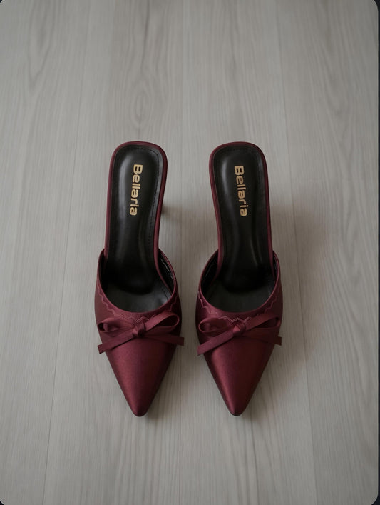 SERENA KITTEN HEEL - Maroon