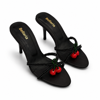 CHERRY KITTEN HEELS