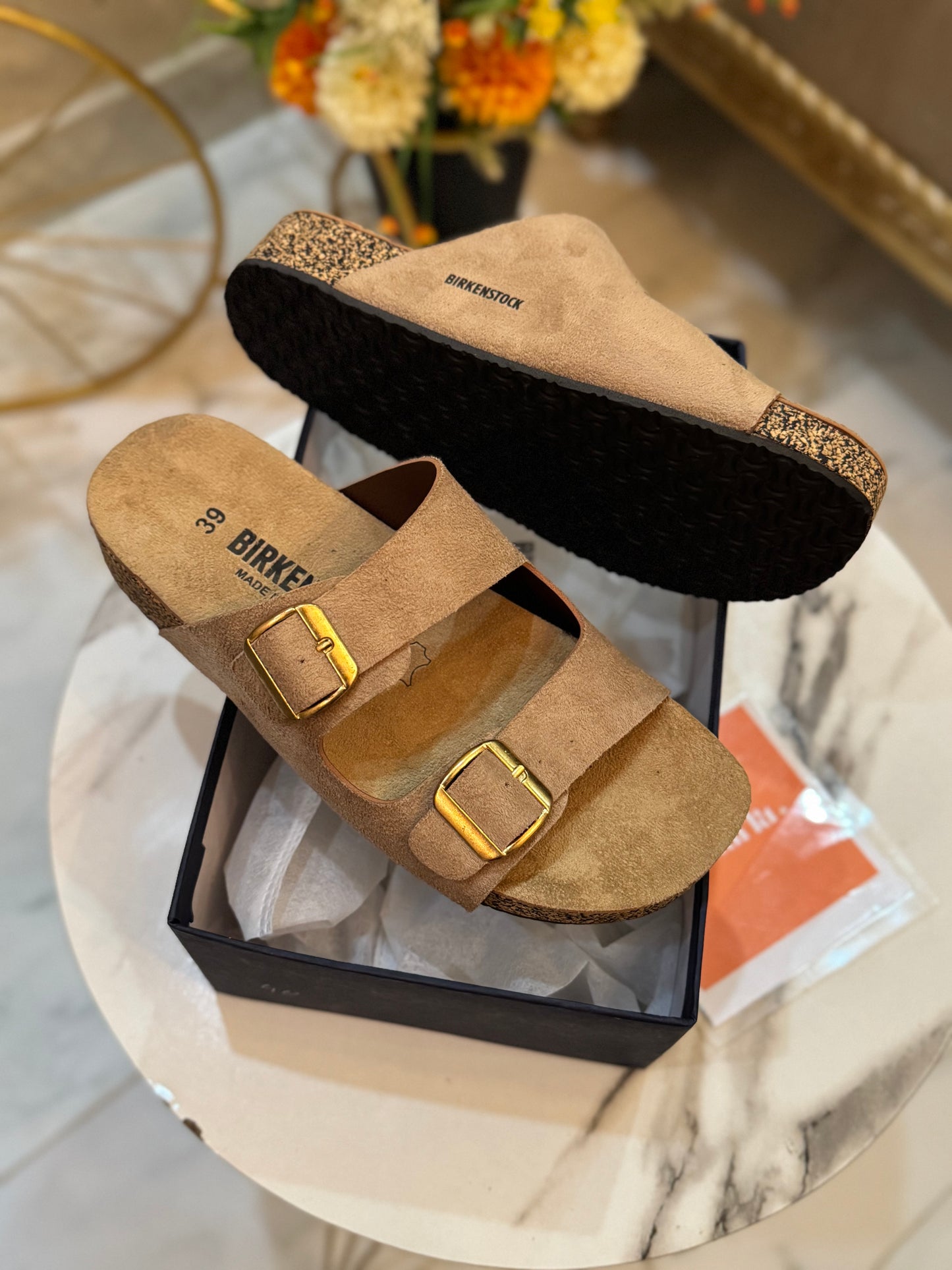 WOMEN BERKIN SANDALS - Khaki