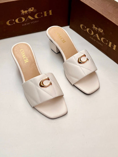Coachh holly block heel - White