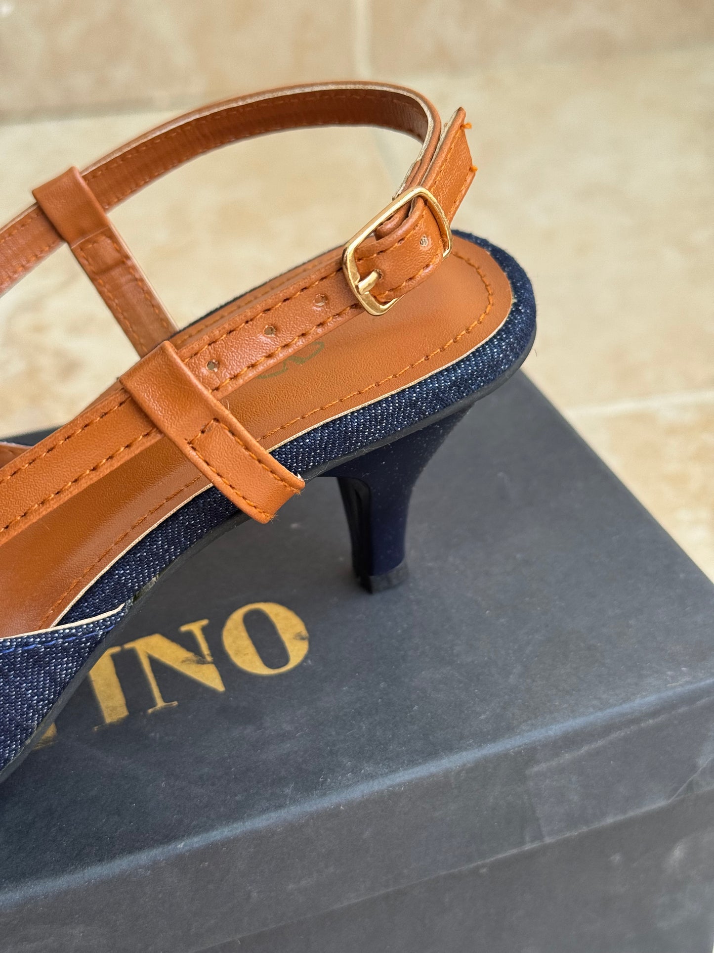 VLT LUNA BLUE DENIM HEEL