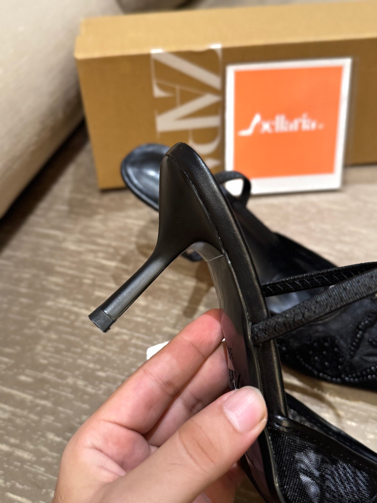 ORIG ZR EMBROIDERY SLING BACK - Black