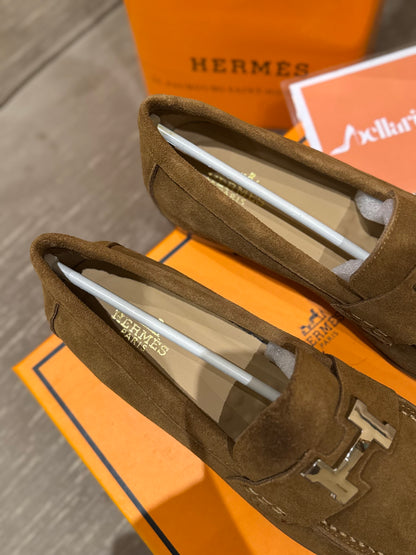 HMES PARIS SUEDE WOMEN SHOES - BROWN