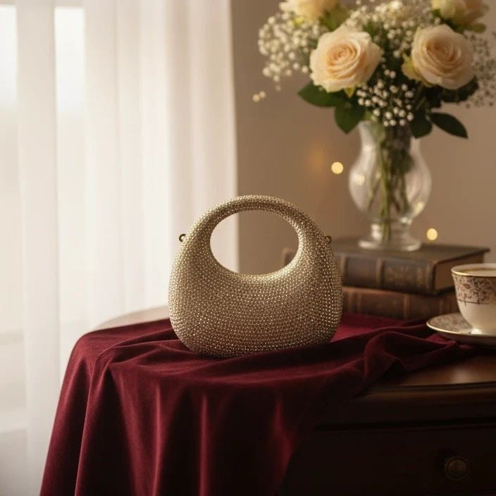 SHIMMER GRACE CLUTCH - Golden