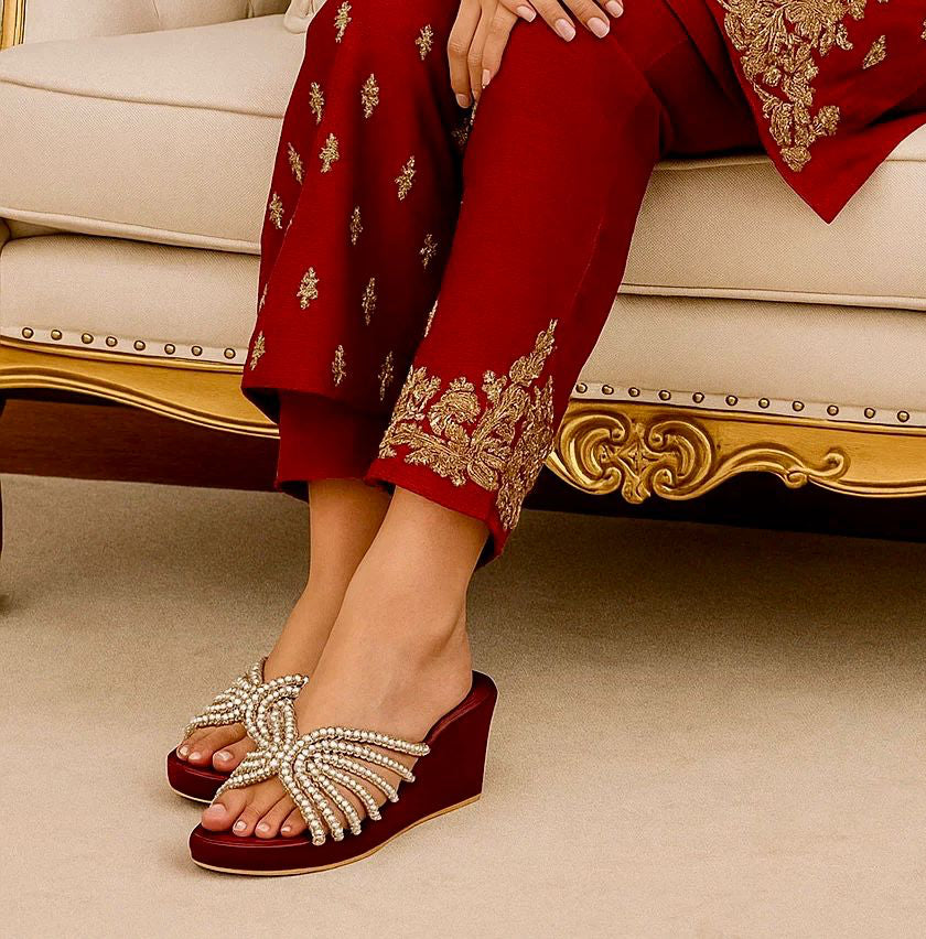 CROSS WEDGE - Maroon