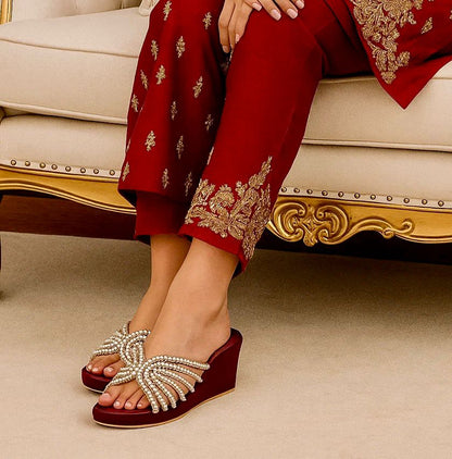 CROSS WEDGE - Maroon