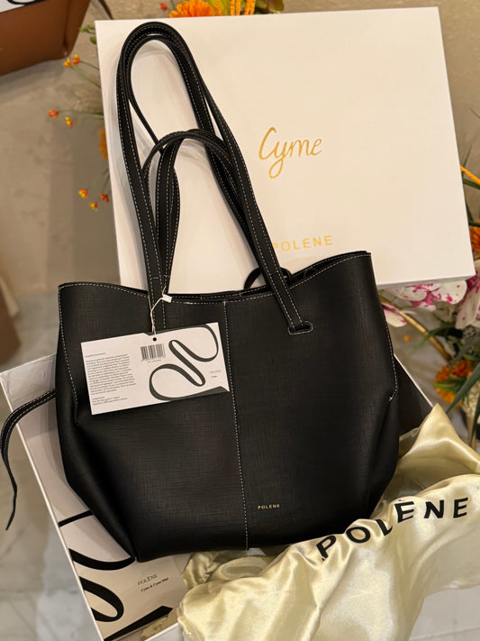 Poleene Cyme Tote bag with box - Black