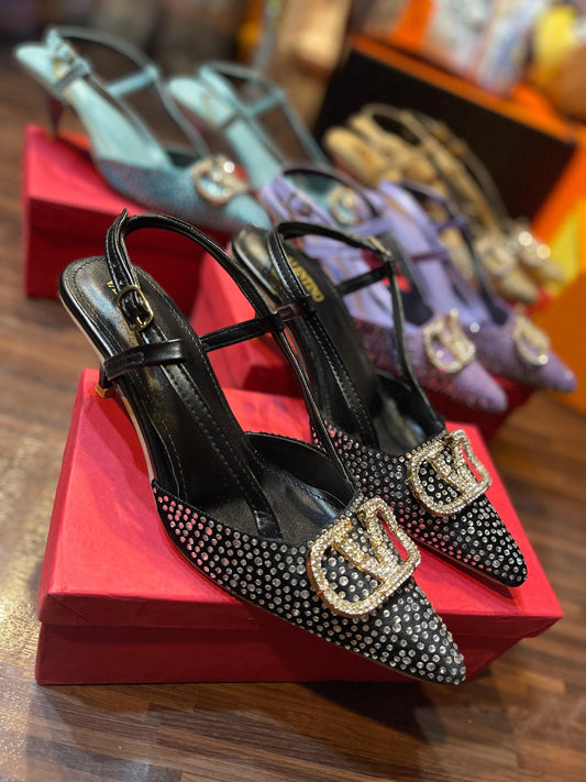 BELLARIA VL SHIMMER HEEL  - BLACK