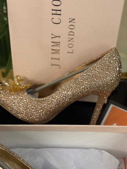 JIMMY CHO GODIVA HEEL - CHAMPAGNE