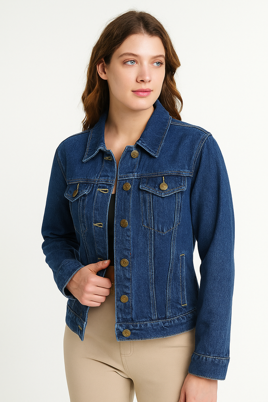 DENIM MUSE WOMEN JACKET - DARK BLUE