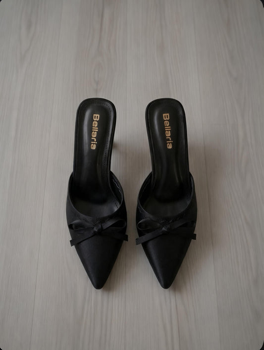 SERENA KITTEN HEEL - Black