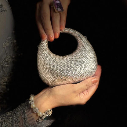 SHIMMER GRACE CLUTCH - Silver