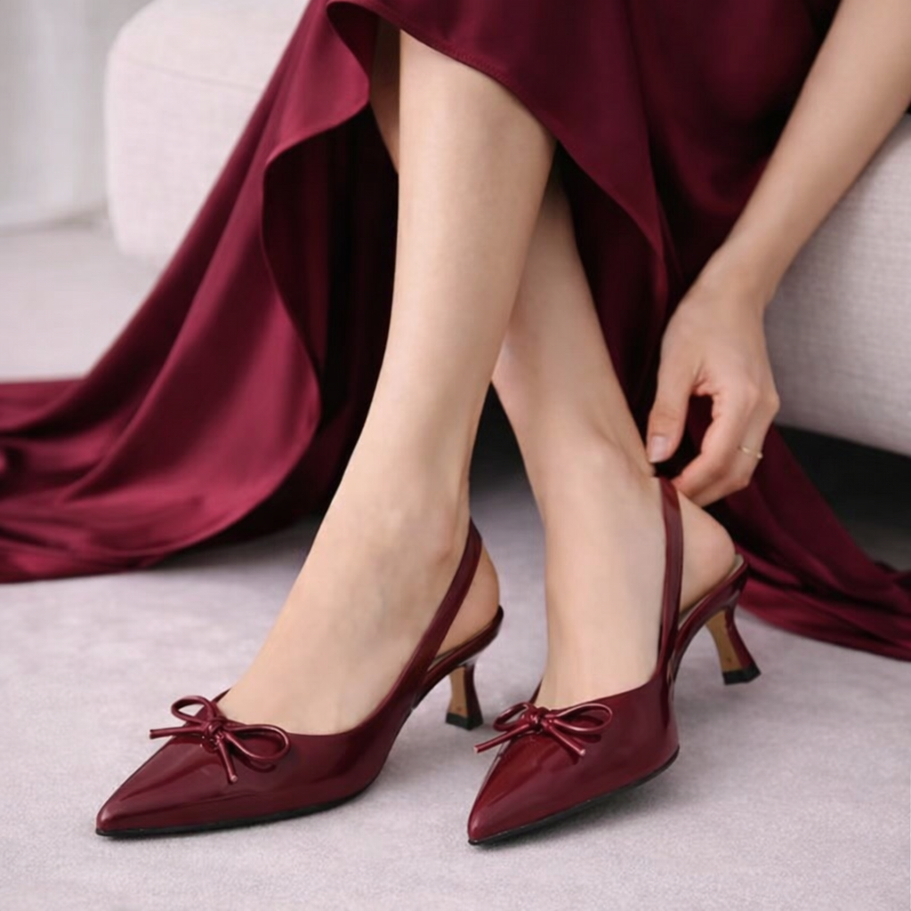 SIENNA STELLATO HEEL - Maroon